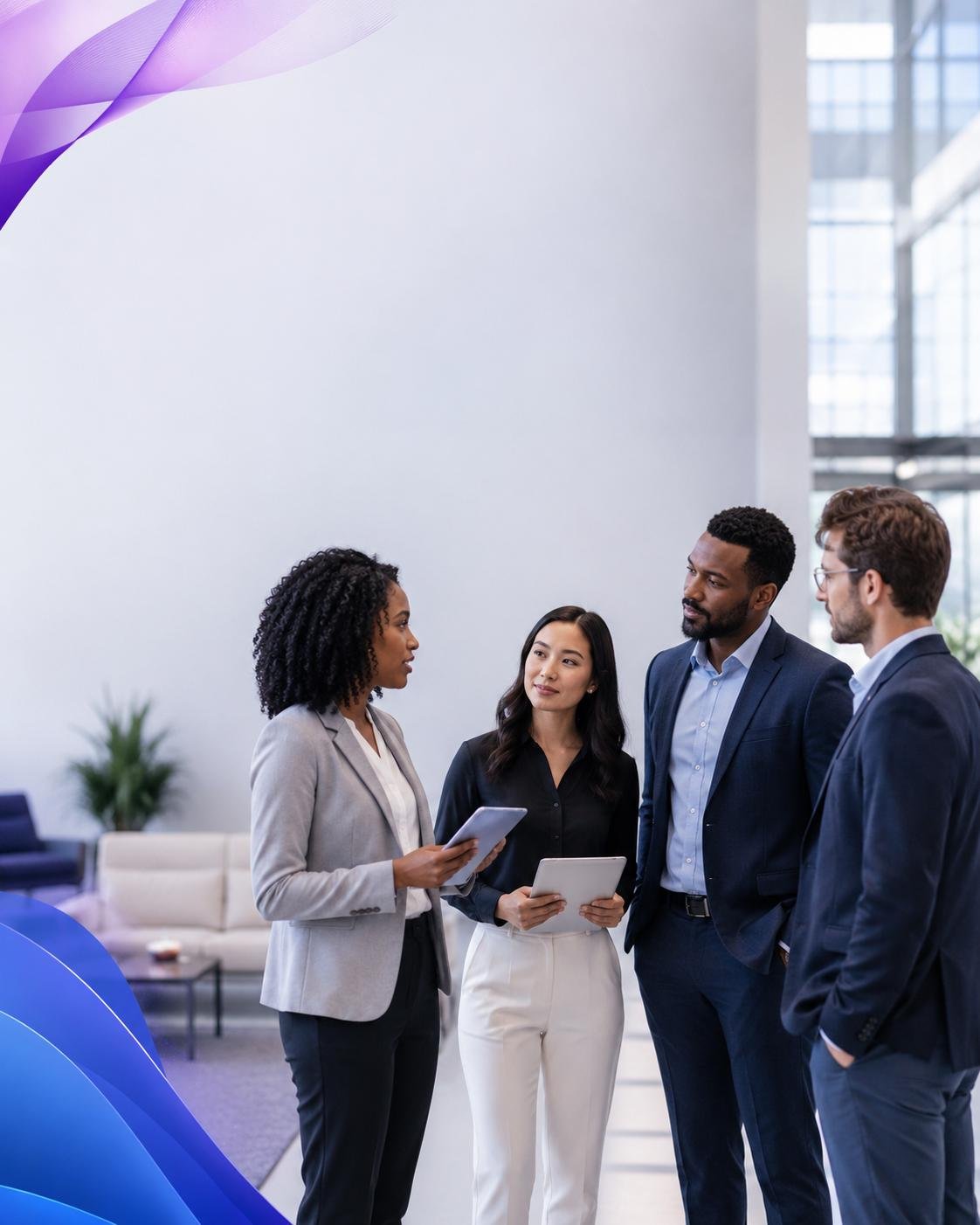 Professional business advisory session in a contemporary boardroom